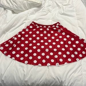 Minnie Mouse red polka dot skater skirt